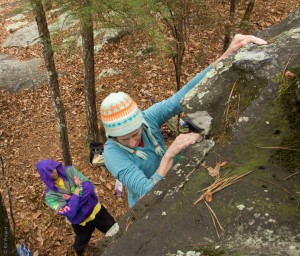 Cody Roney grapples with a southern topout while Spenser provides the southern spot.